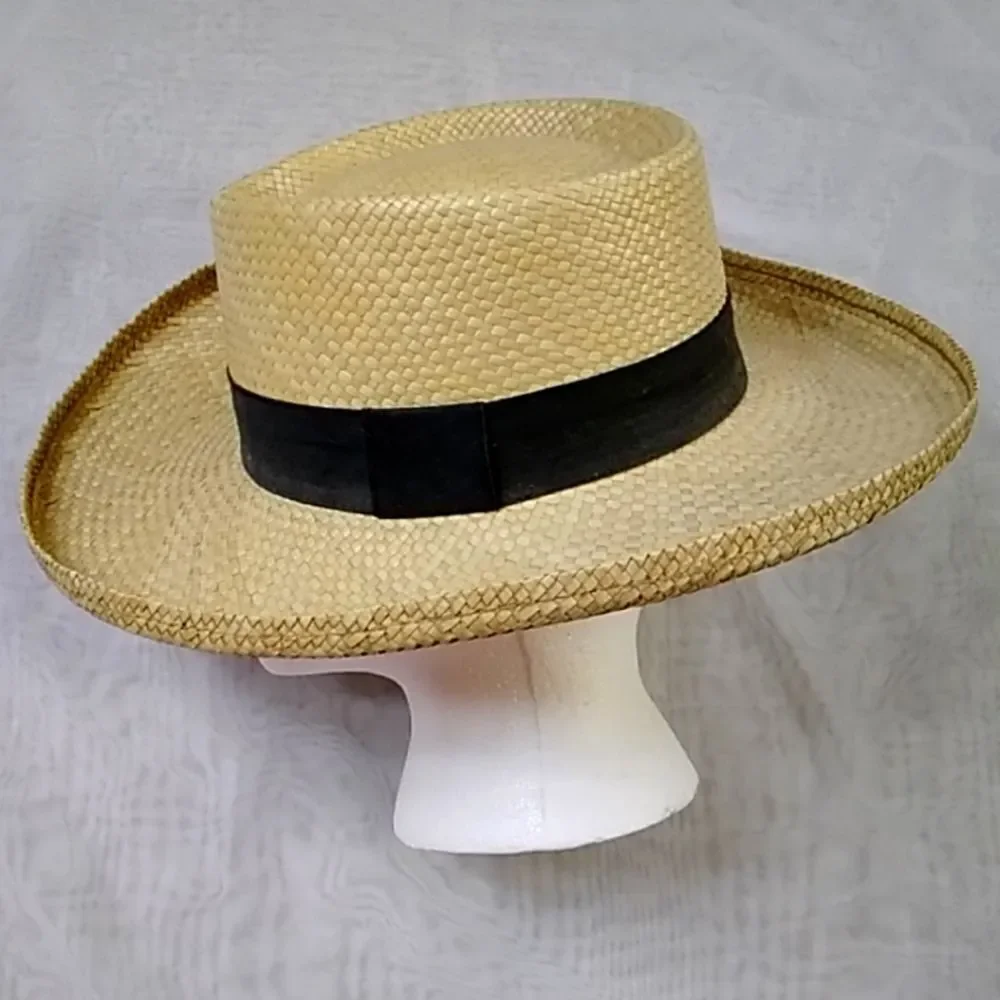 Vintage Straw Made In Philippines  Hat Size M - Picture 2 of 6